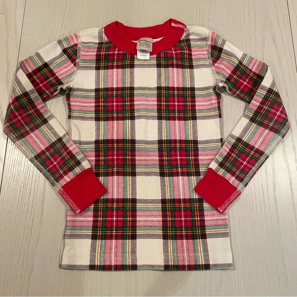 Hanna Andersson HannaJams Long John Pajama Set (Family Holiday Plaid) Size 110 5